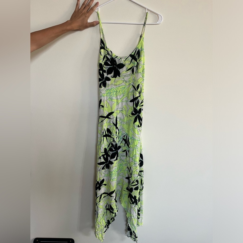 Bailey blue green and black floral dress